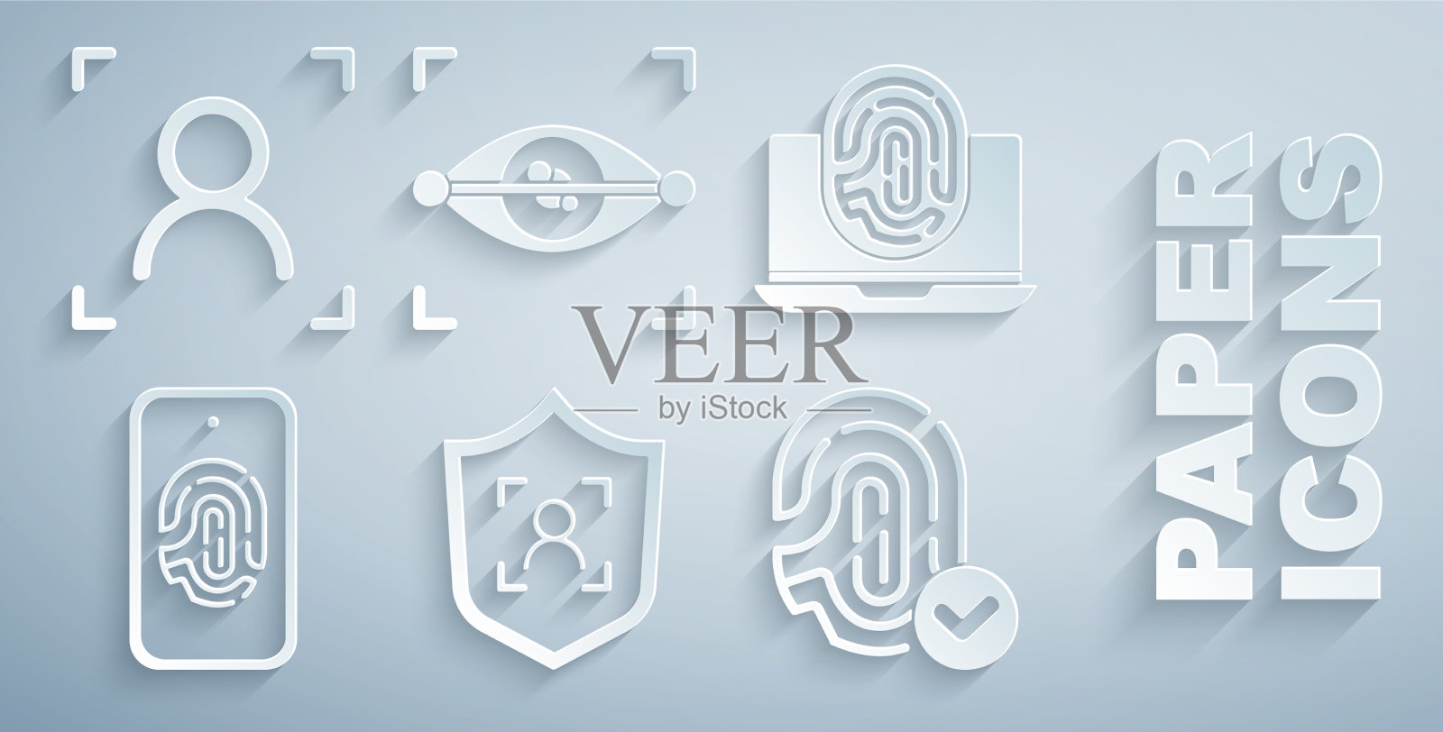 设置屏蔽人脸识别笔记本电脑图标素材