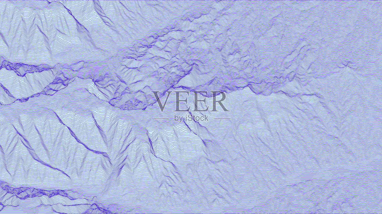 山的风景。线框表面。峰的地图。三维矢量轮廓插图。插画图片素材