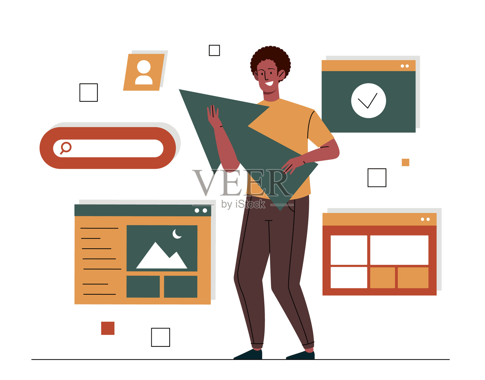 Web UI ux设计概念设计元素图片