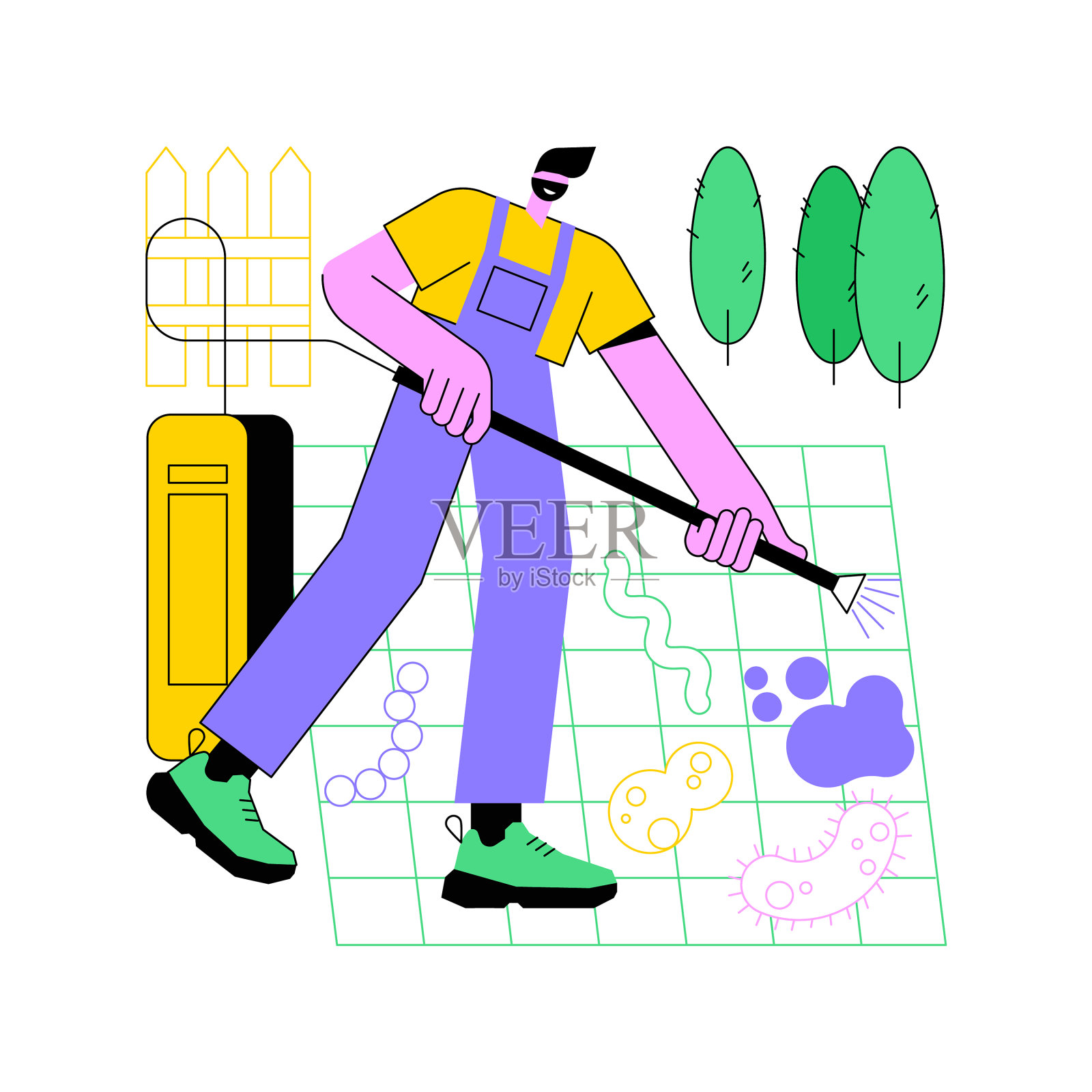 动力清洗的抽象概念设计元素图片