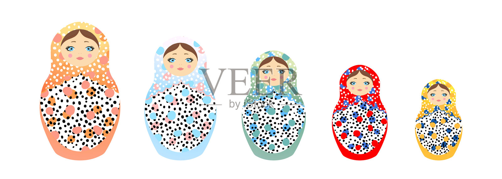 俄罗斯传统的俄罗斯民间传说插画图片素材