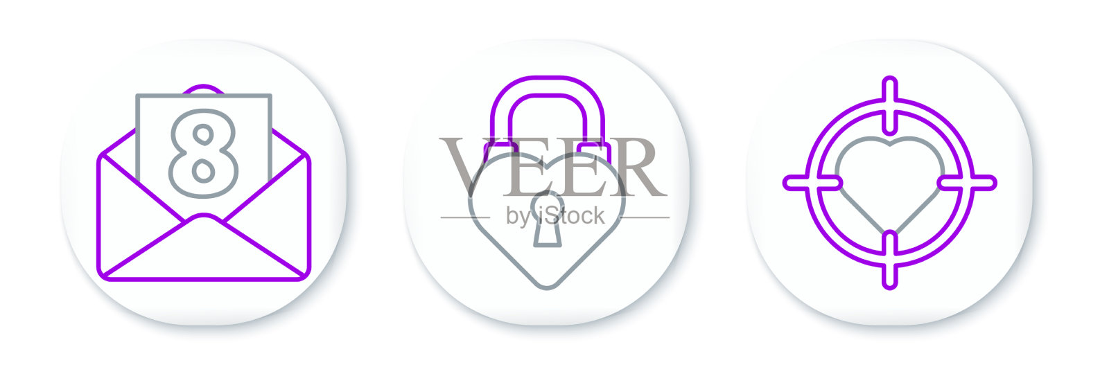 把线心放在靶子的中心瞄准图标素材