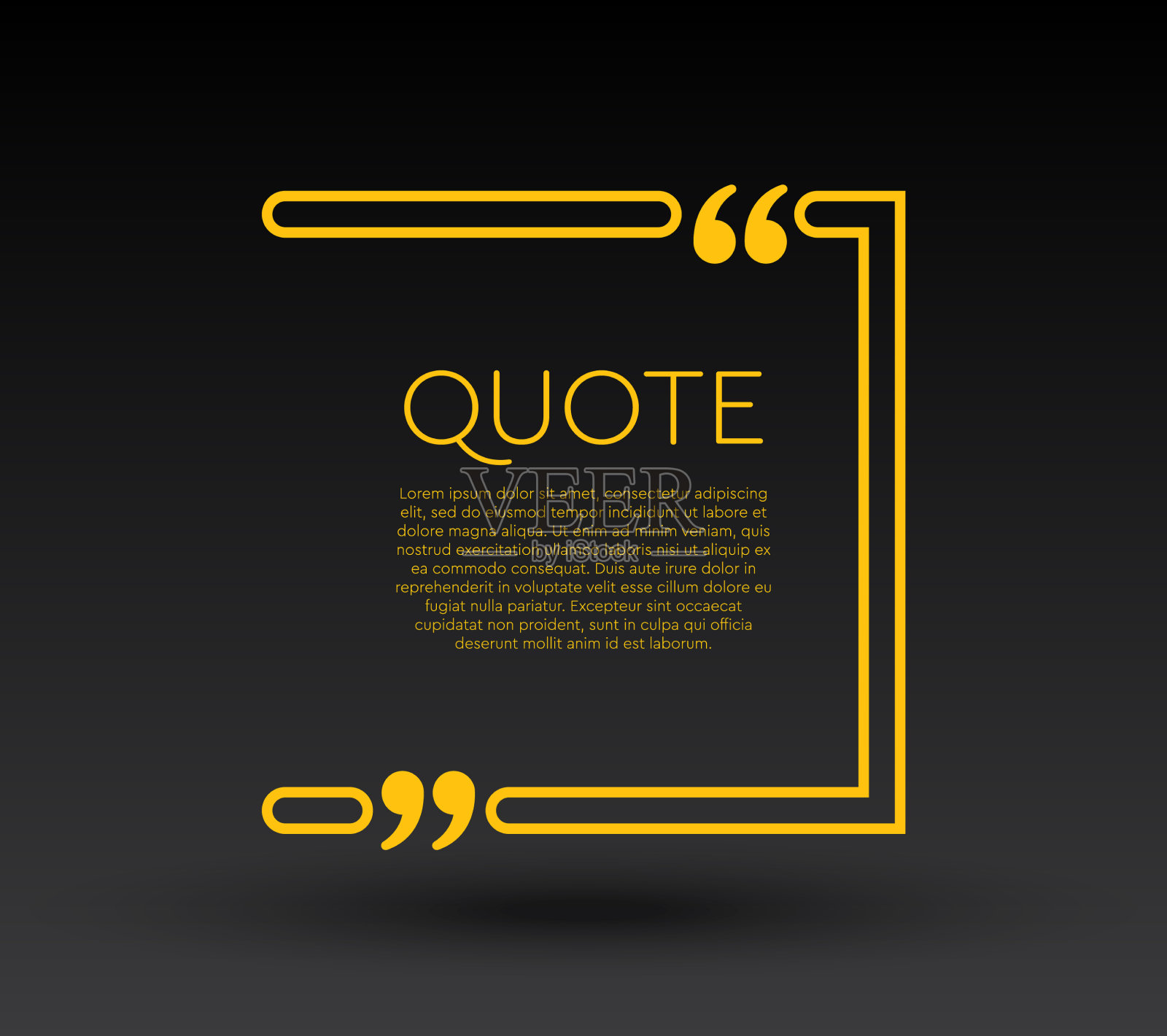 在括号框中引用语音气泡文本插画图片素材