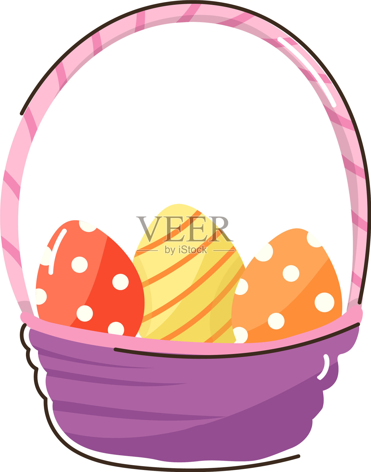 复活节篮子插画图片素材