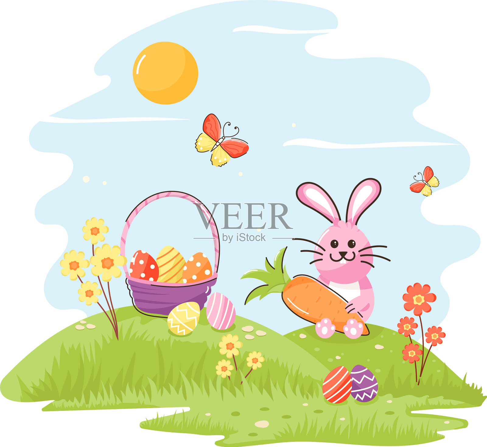 复活节狩猎插画图片素材