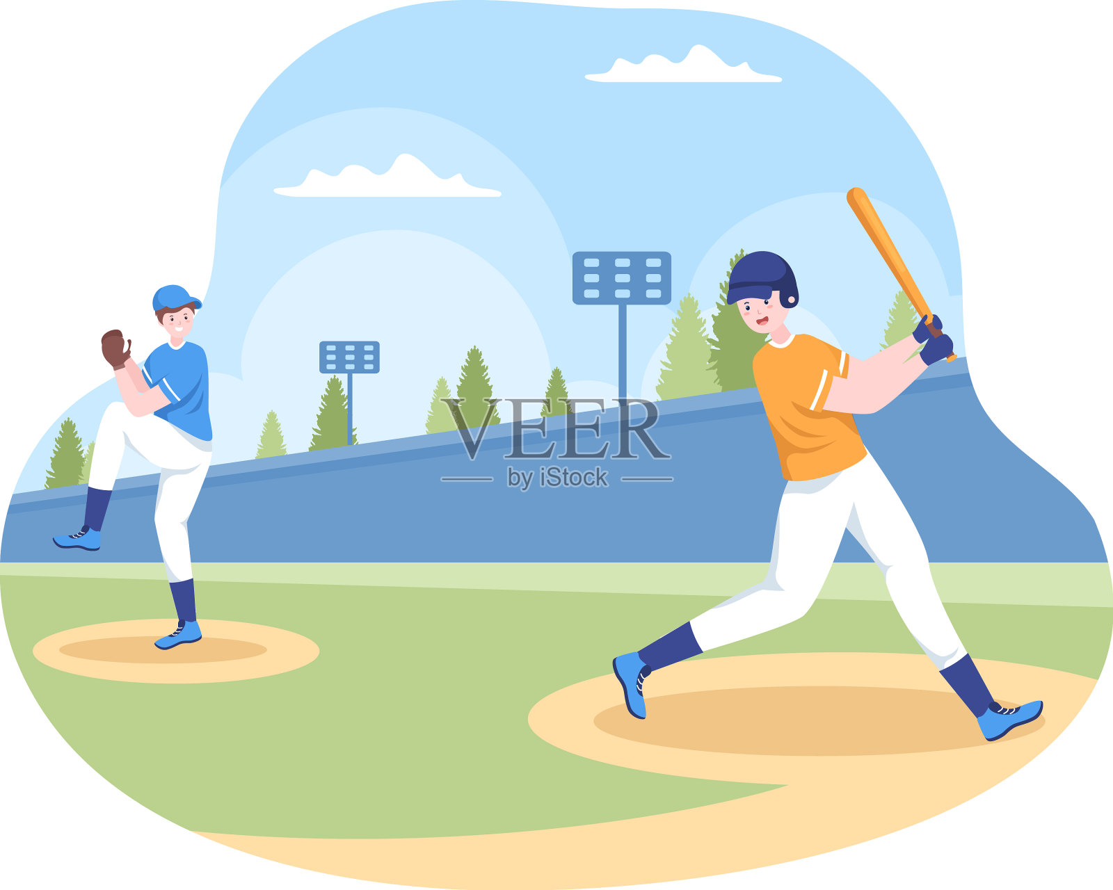 棒球运动员运动投掷，接球或设计元素图片