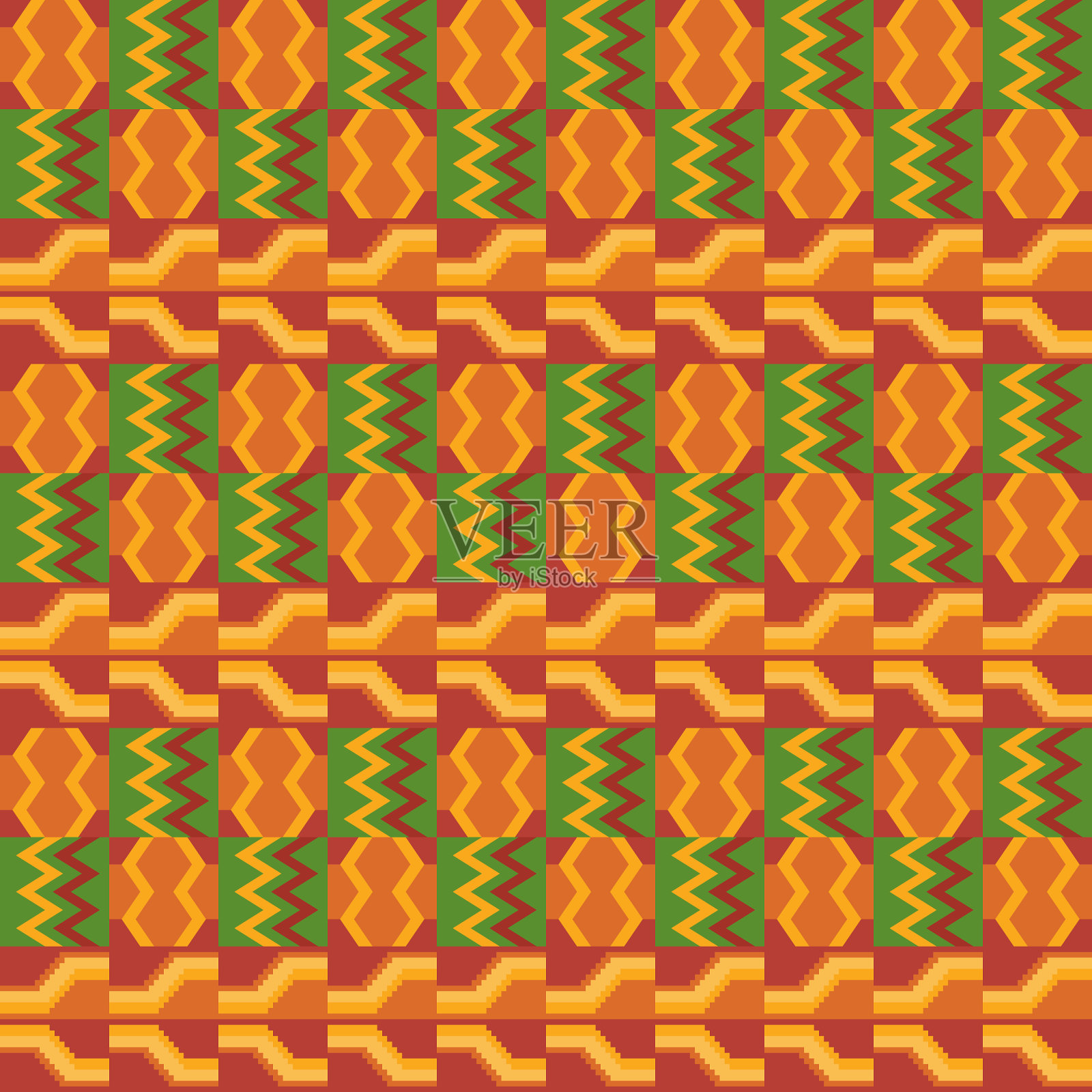 肯特部落印花民族无缝图案布插画图片素材