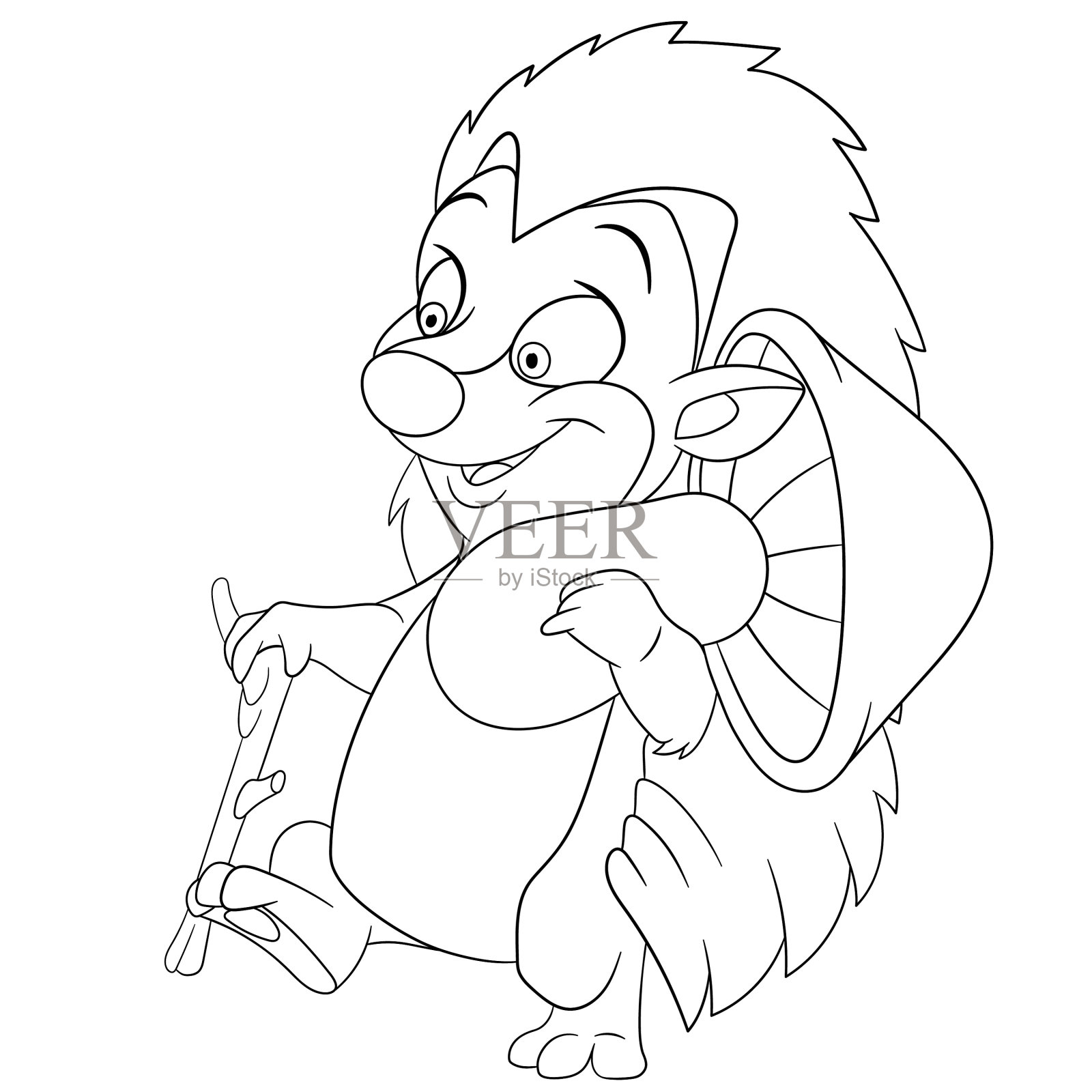 快乐的刺猬设计元素图片