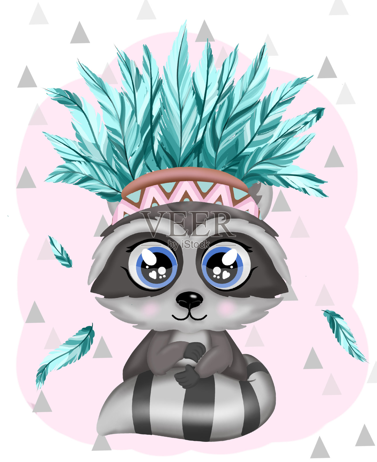 浣熊在蟑螂插画图片素材