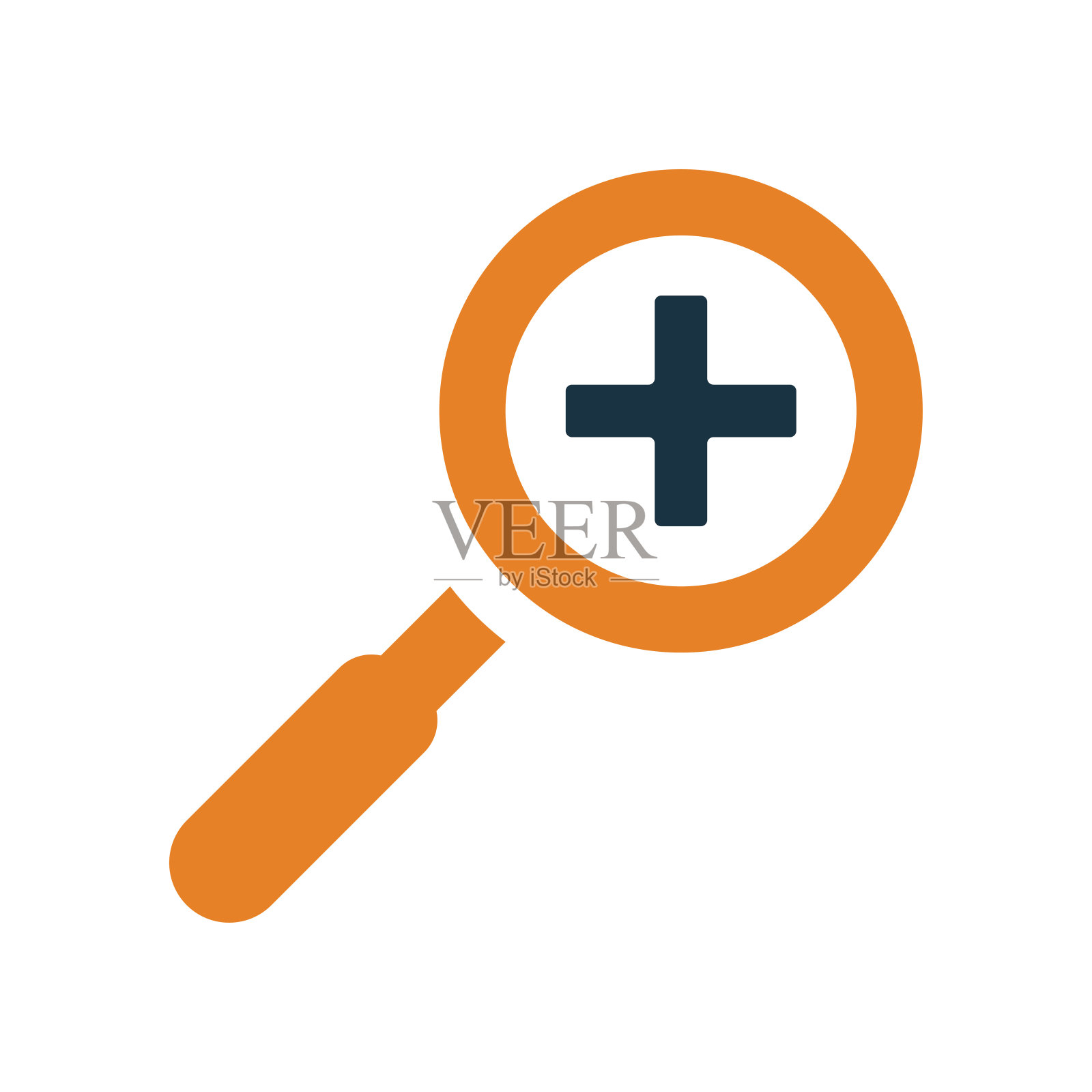 放大,放大图标。字形样式向量EPS。插画图片素材