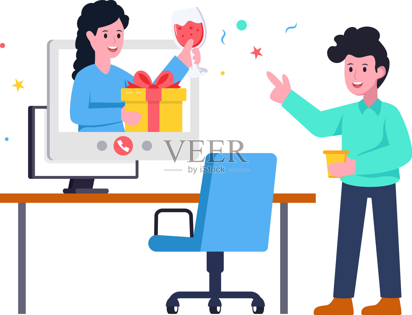 虚拟的方插画图片素材