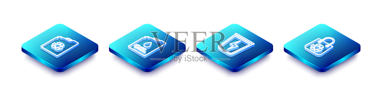 设置等距线生态燃料罐罐图标素材