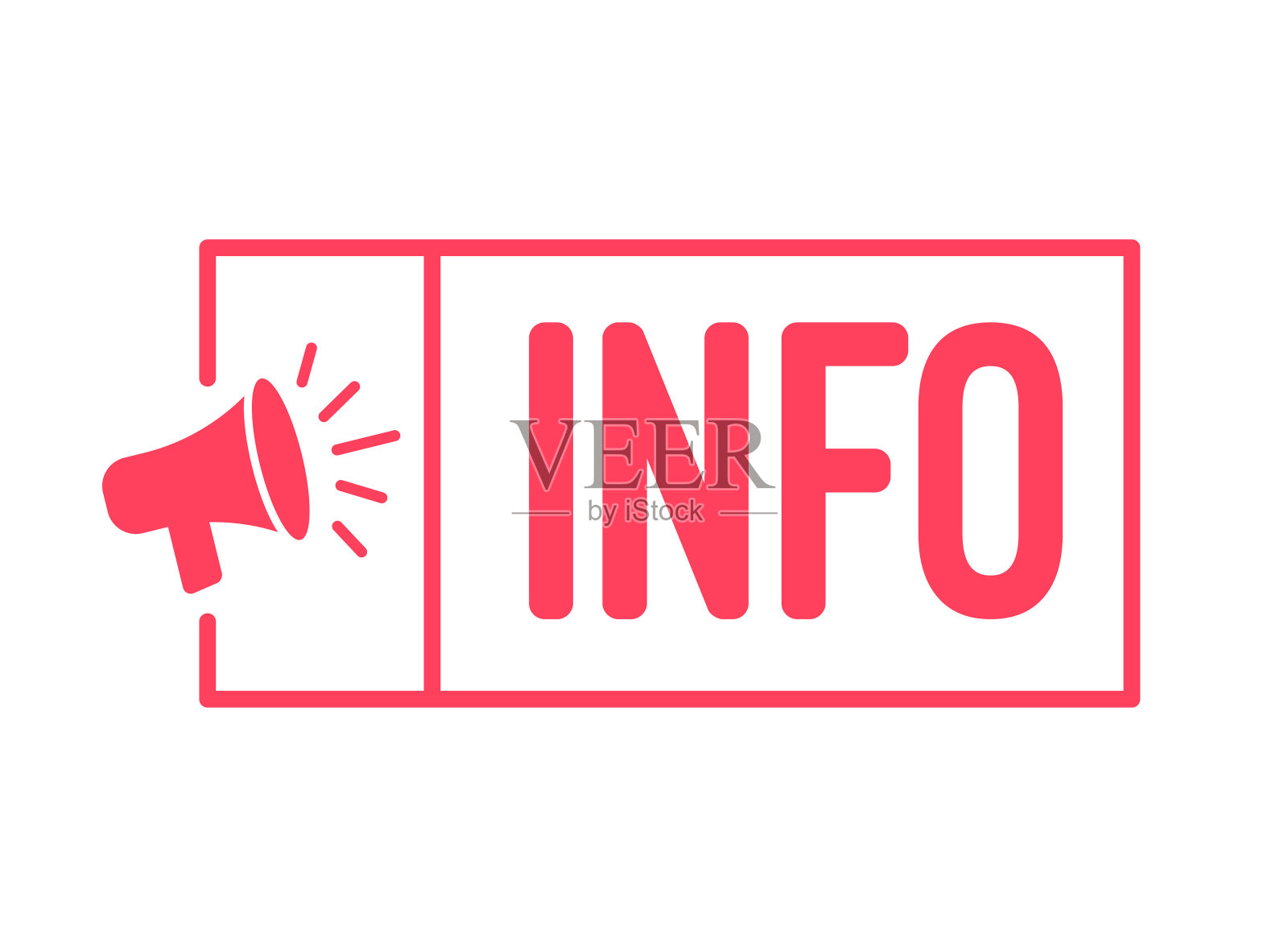 信息扩音器标签插画图片素材