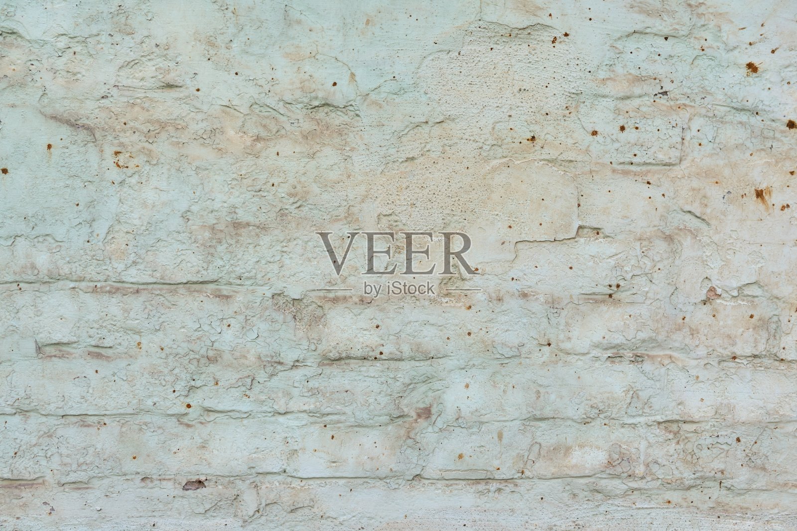 复古的老纹理背景，漆成绿色的砖墙照片摄影图片