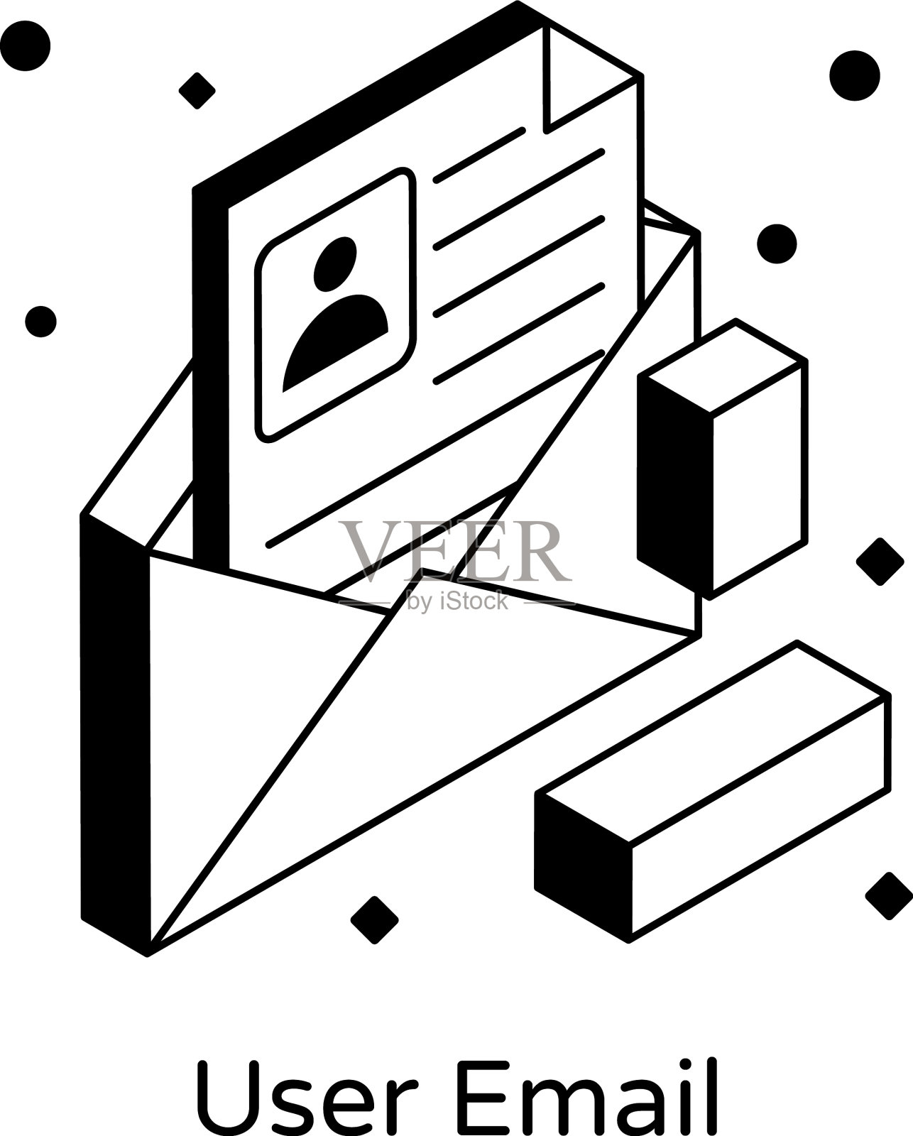 用户的电子邮件插画图片素材