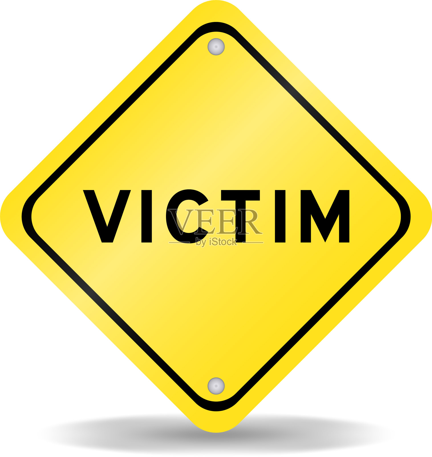 黄色运输标志与字受害者设计元素图片