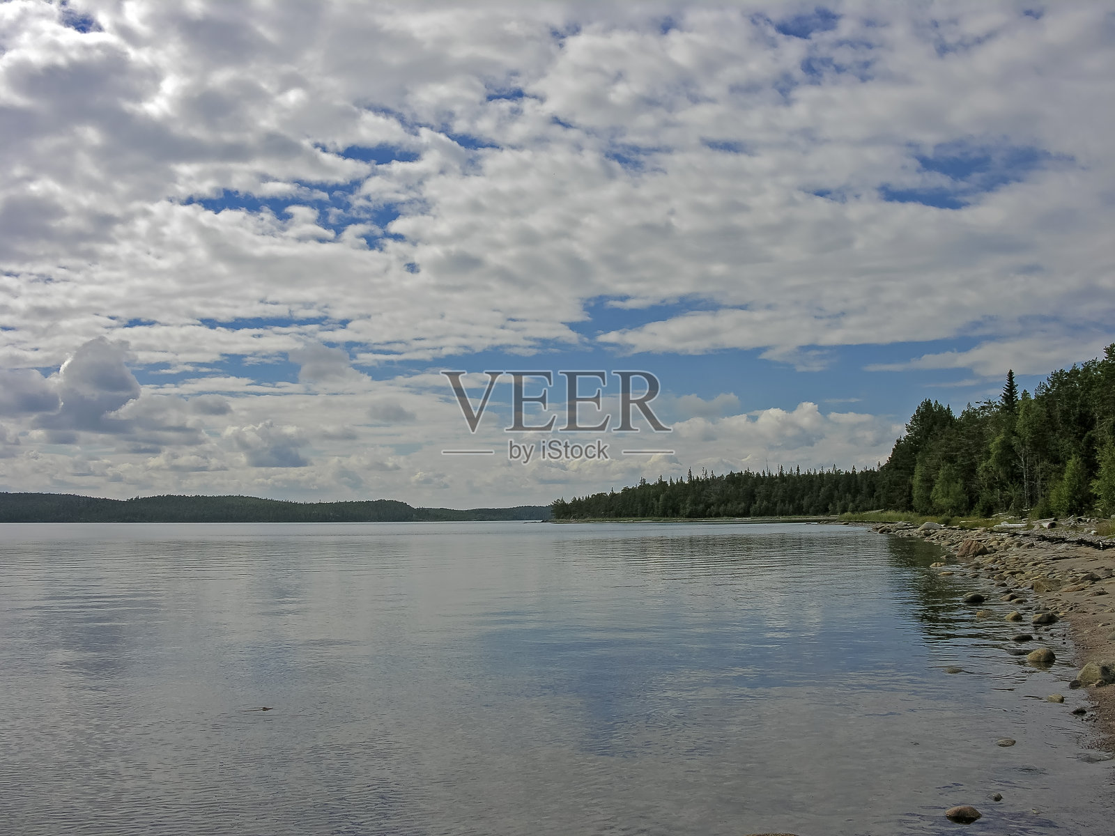 白海沿岸。照片摄影图片