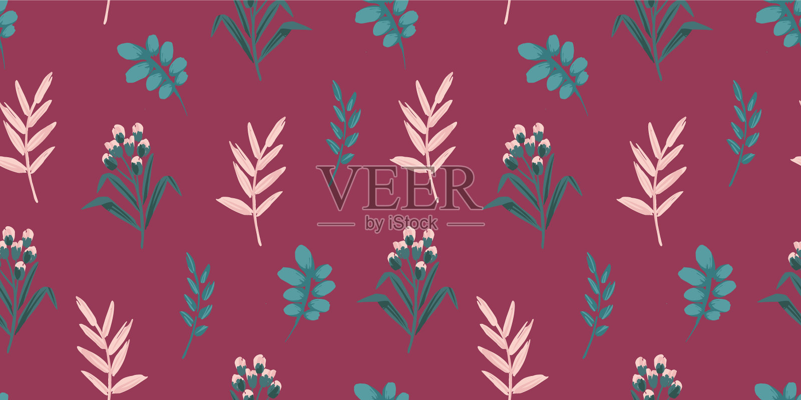 花无缝图案纸设计插画图片素材