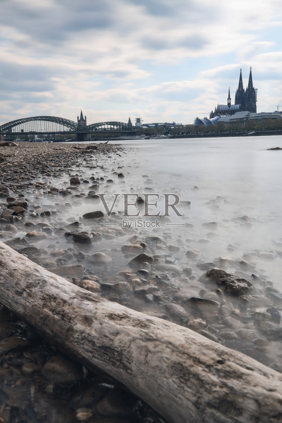 长时间曝光莱茵河照片摄影图片