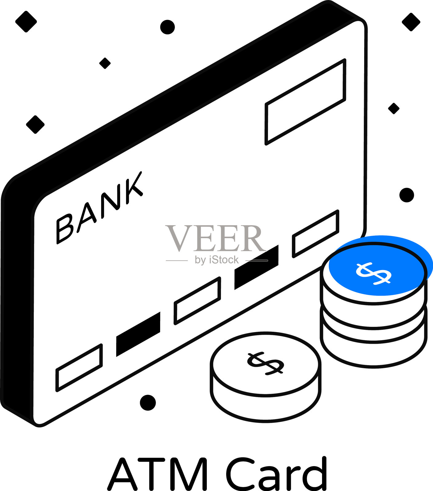 atm卡插画图片素材
