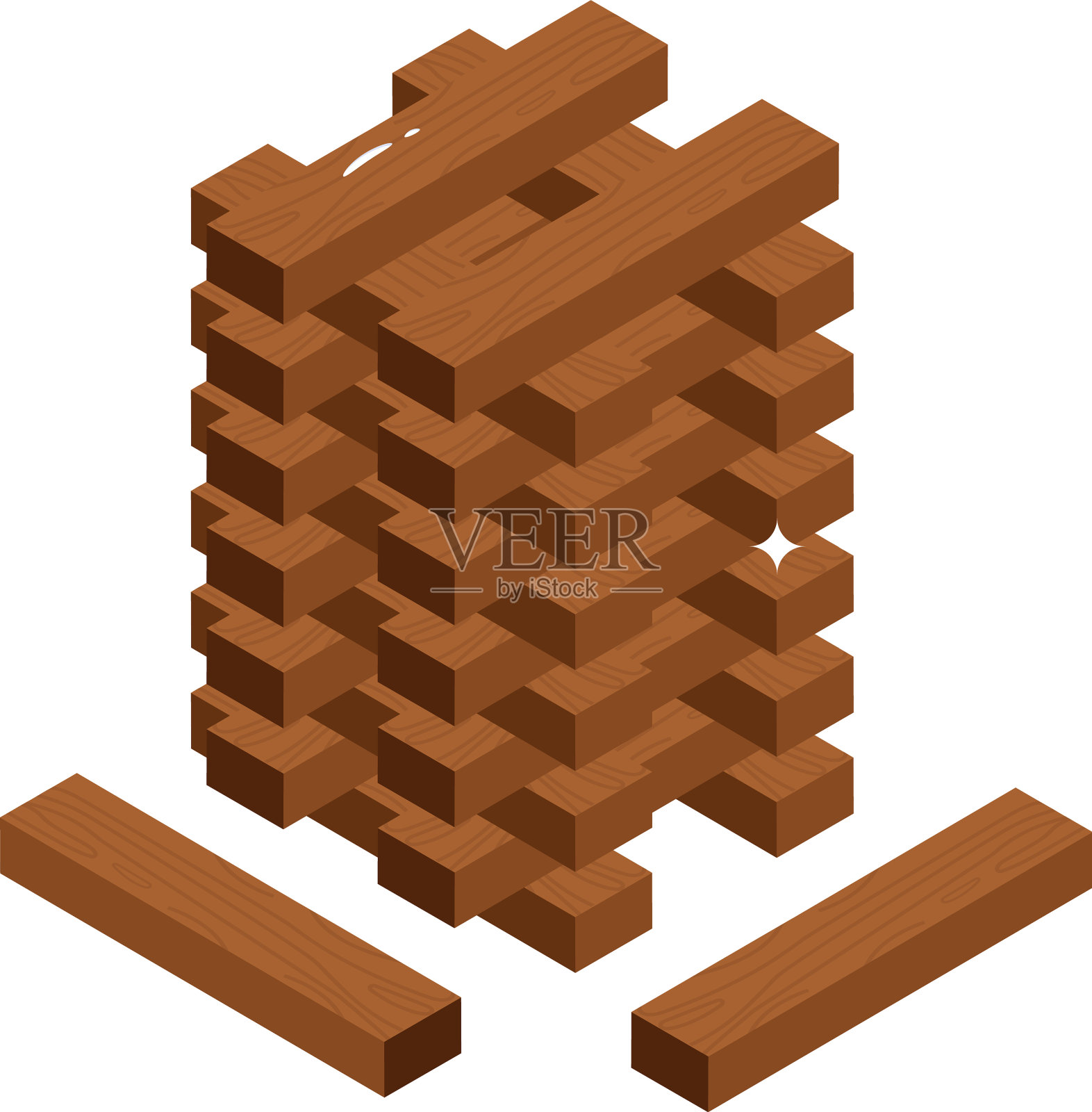 字母积木插画图片素材