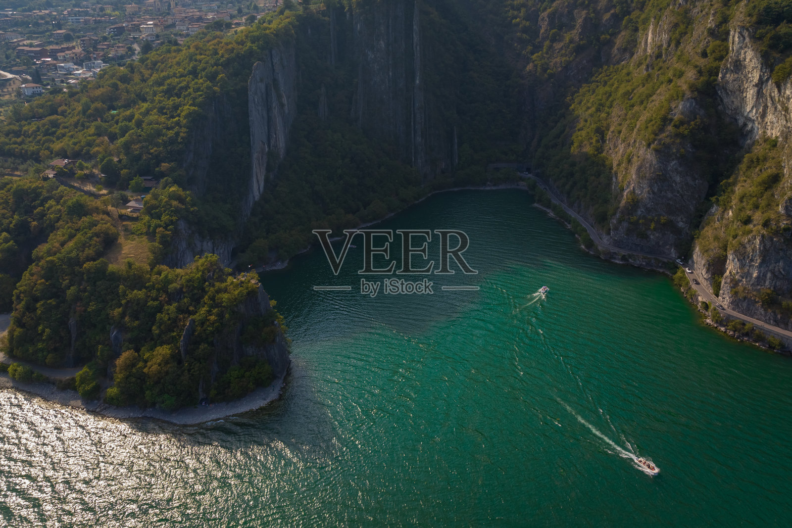 博格湾的美妙鸟瞰图照片摄影图片