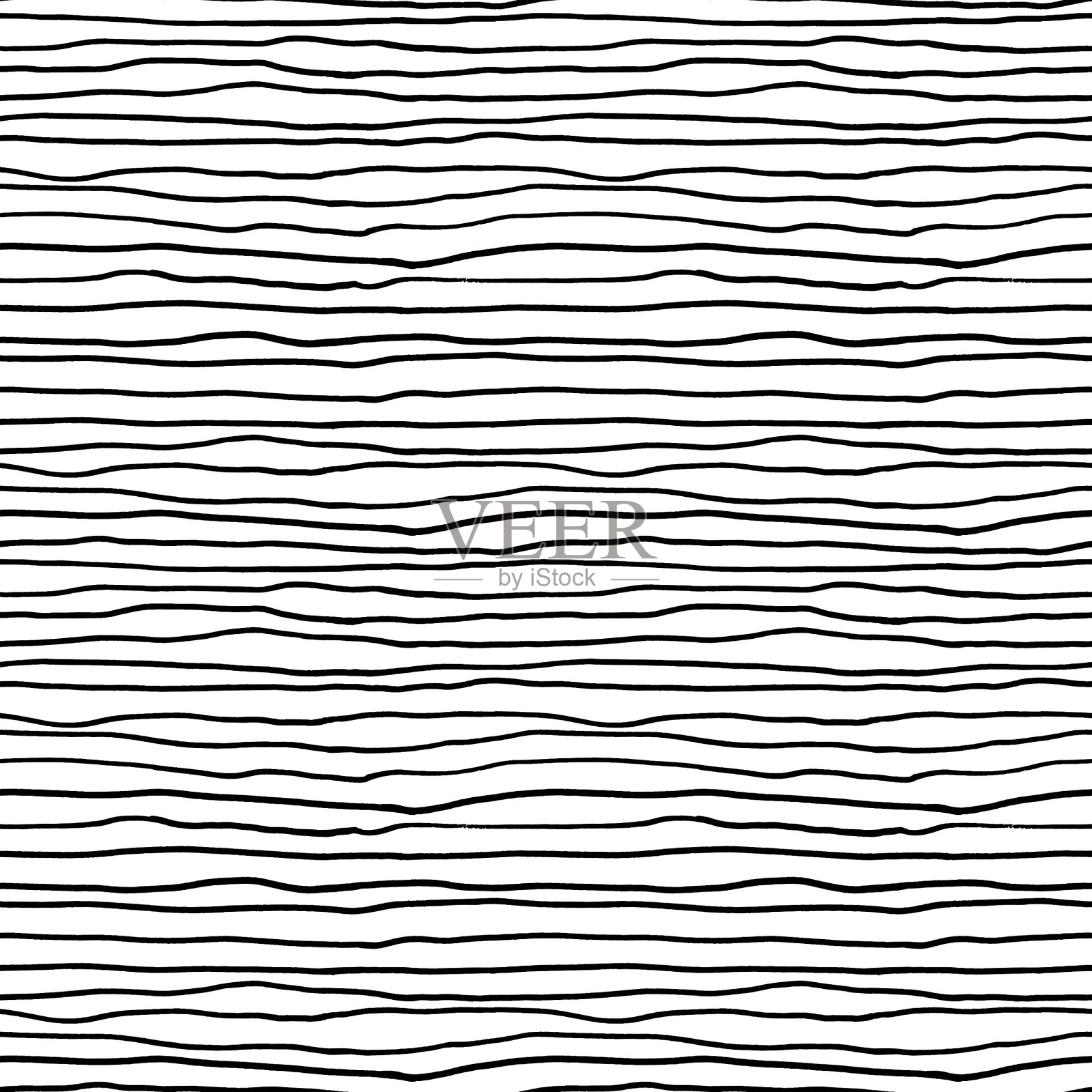 手绘水平涂鸦线无缝图案插画图片素材