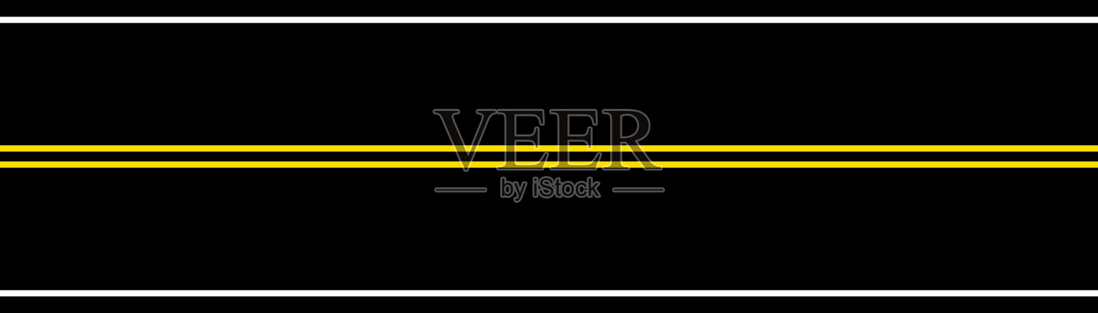 黑色道路黄色条纹路段的道路插画图片素材