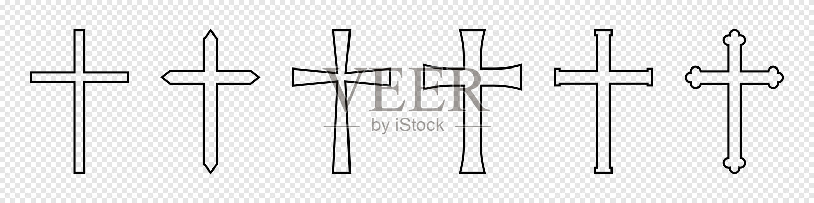基督教十字架图标设计简单插画图片素材