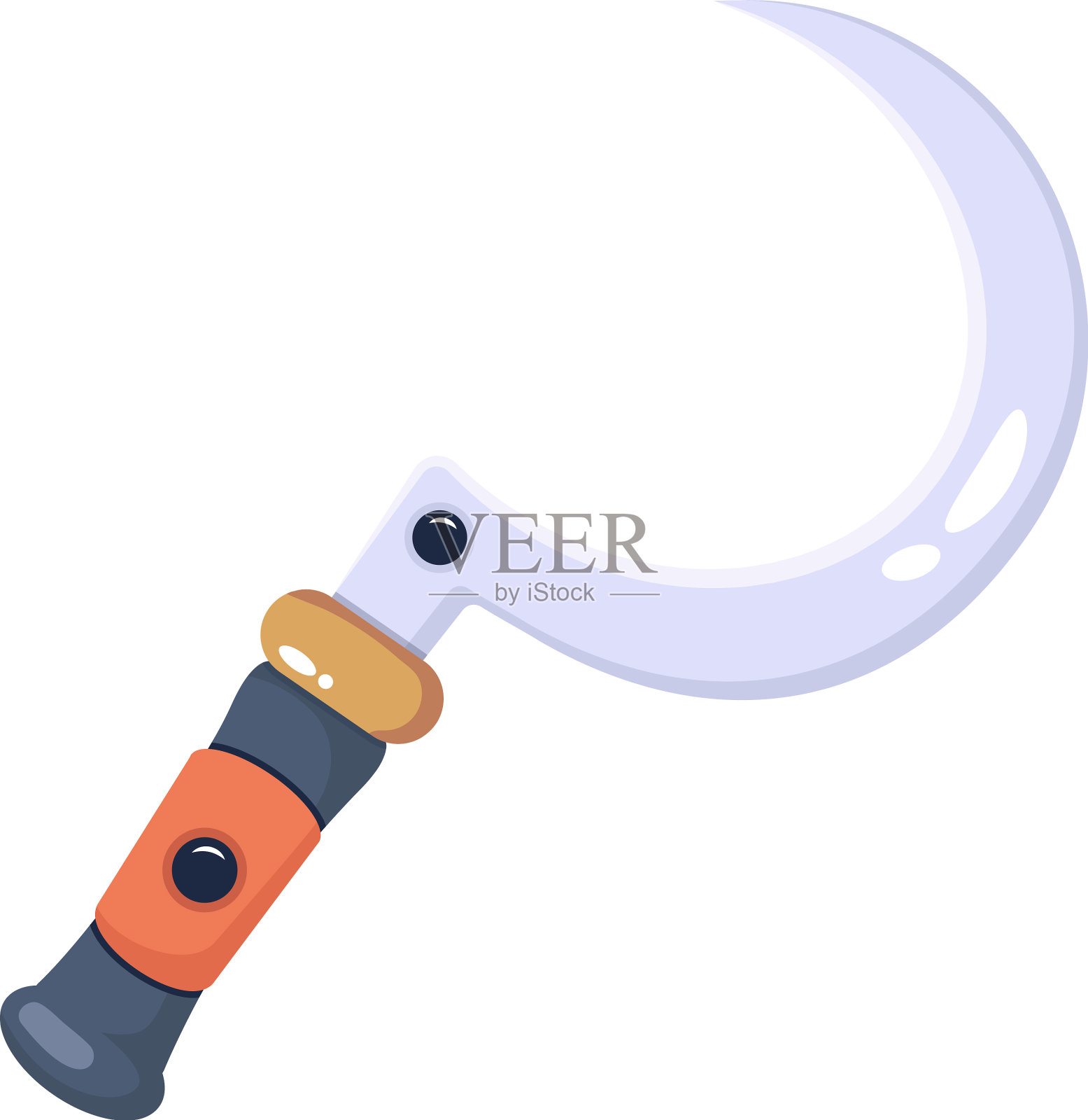 镰状插画图片素材