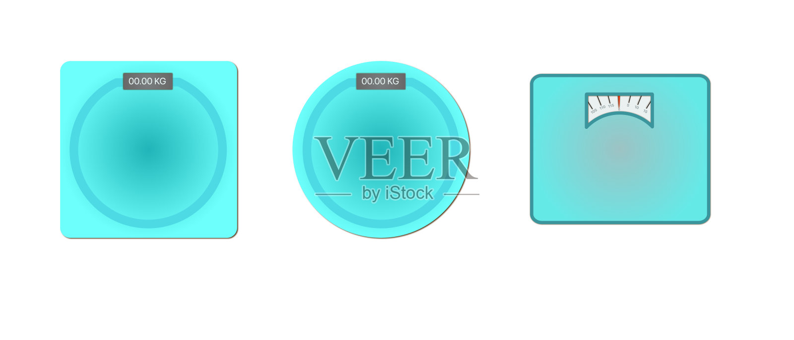 白色背景的秤图案，秤图标长阴影。现代平面风格的插图。插画图片素材