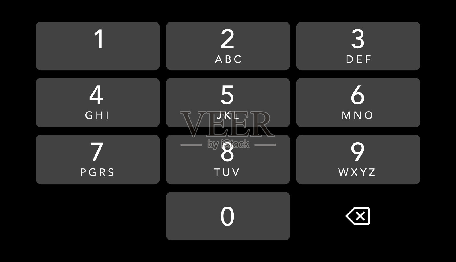 键盘输入。手机黑屏键盘输入设置。插画图片素材