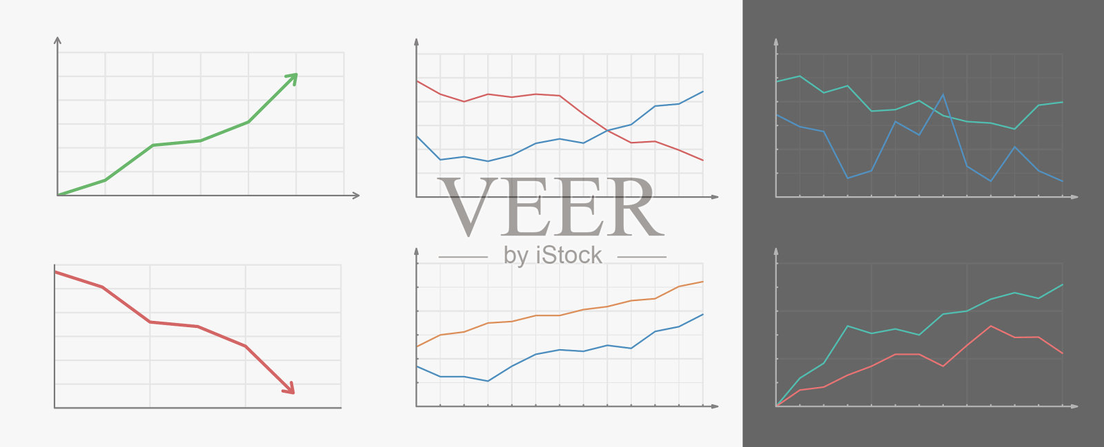 线性图表集插画图片素材