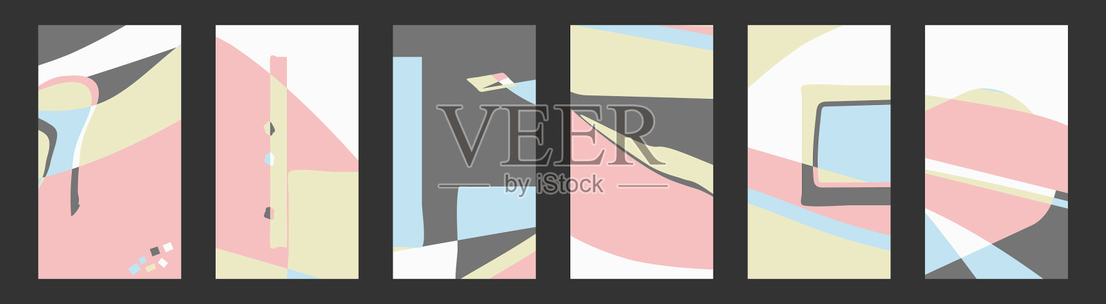 垂直孤立背景集6中的1摘要插画图片素材