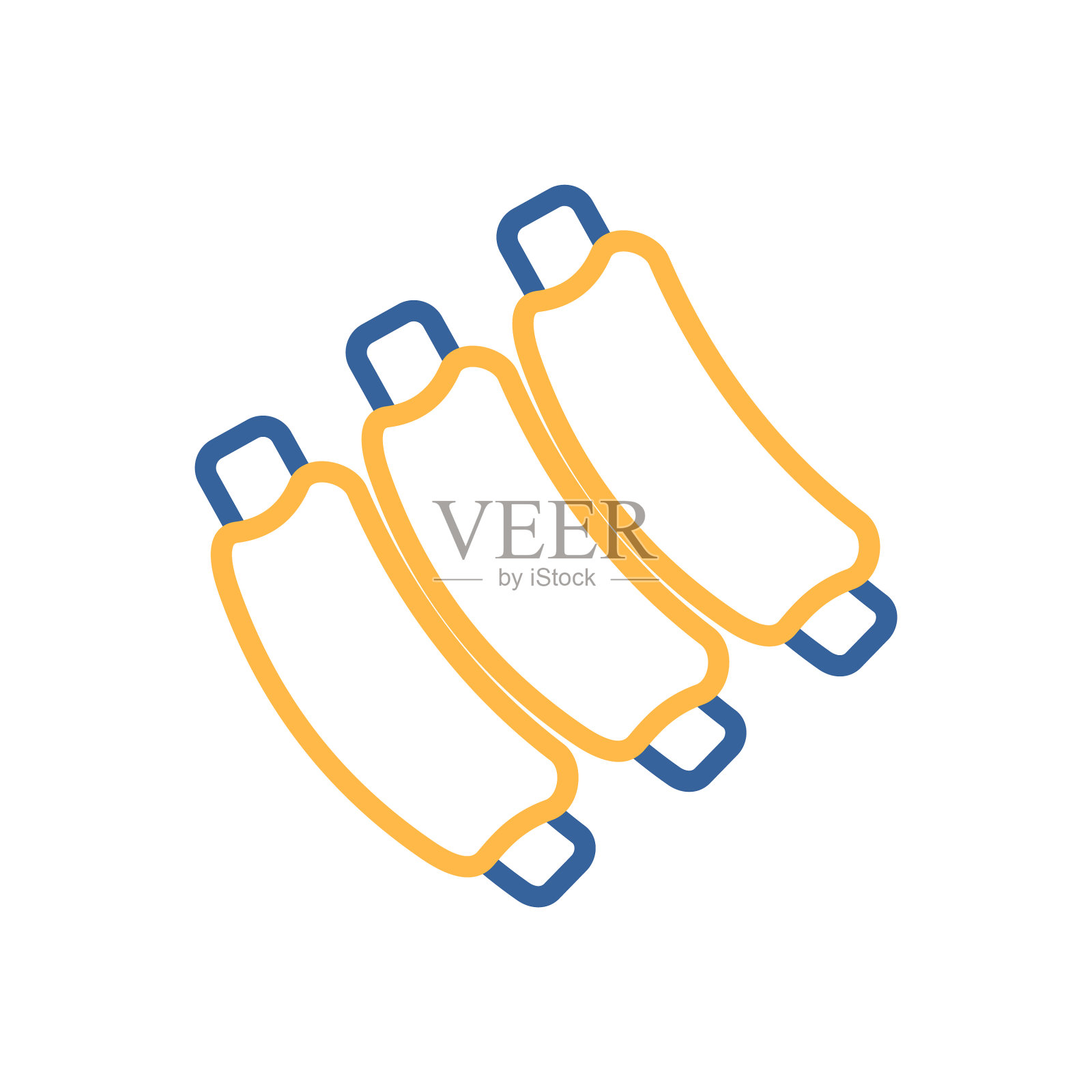 排骨食物肉孤立图标农场动物的标志设计元素图片