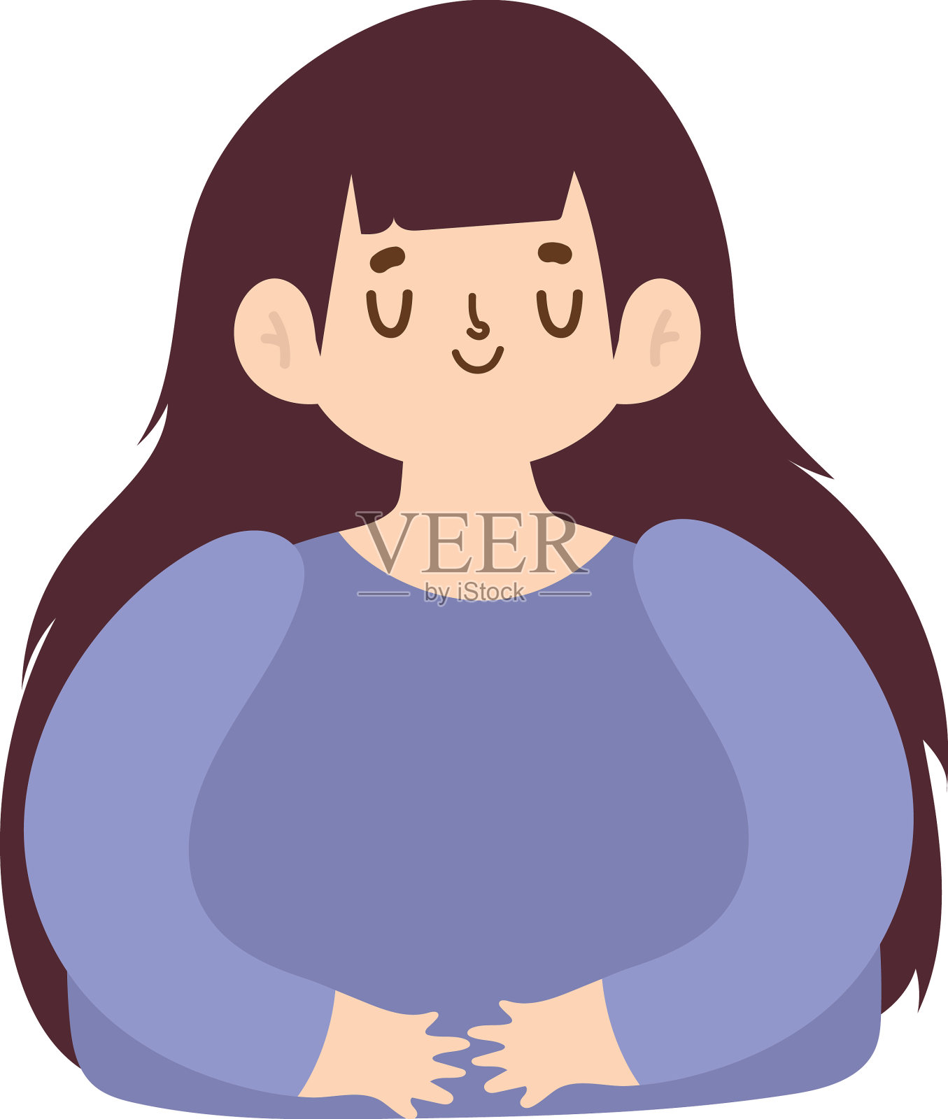 卡通的年轻女子设计元素图片