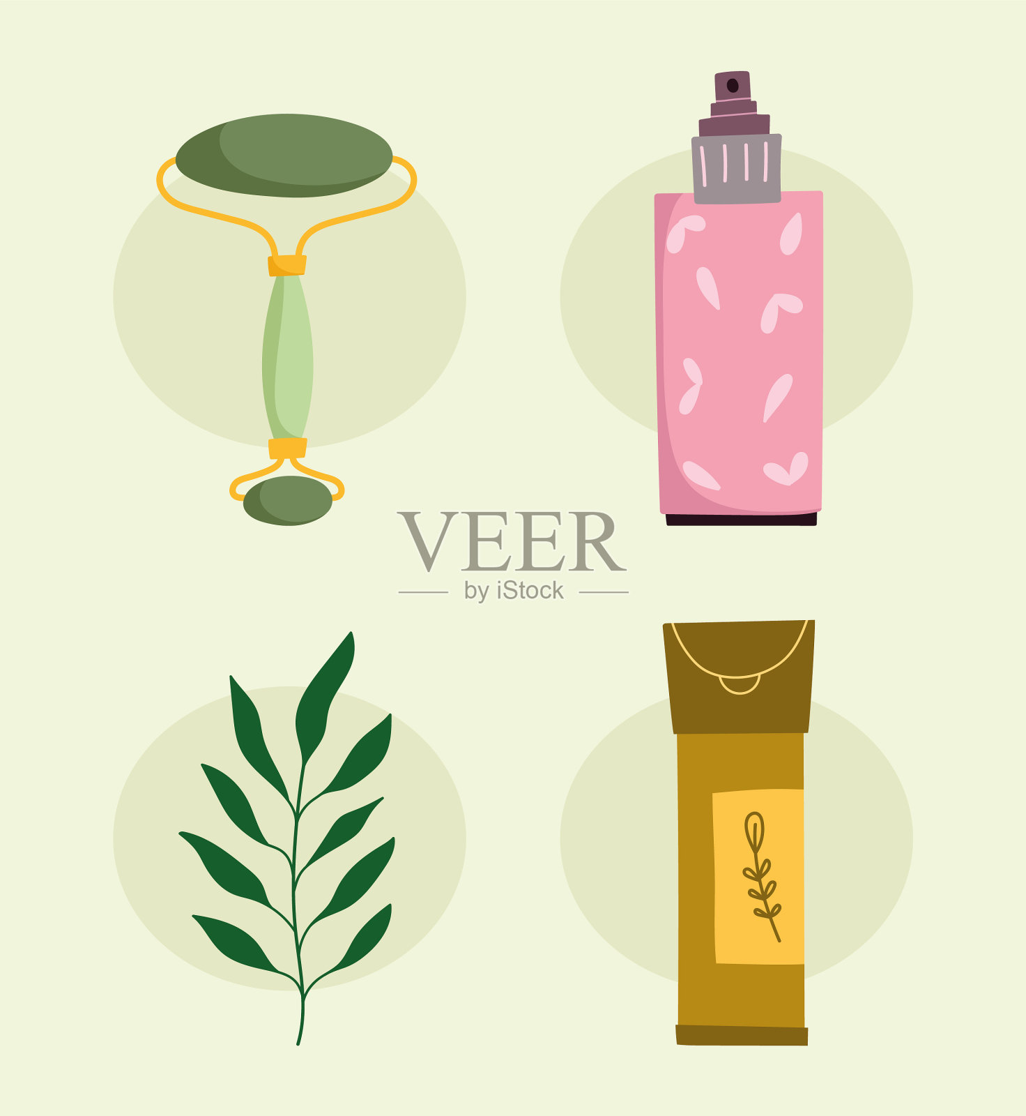 护肤化妆品插画图片素材