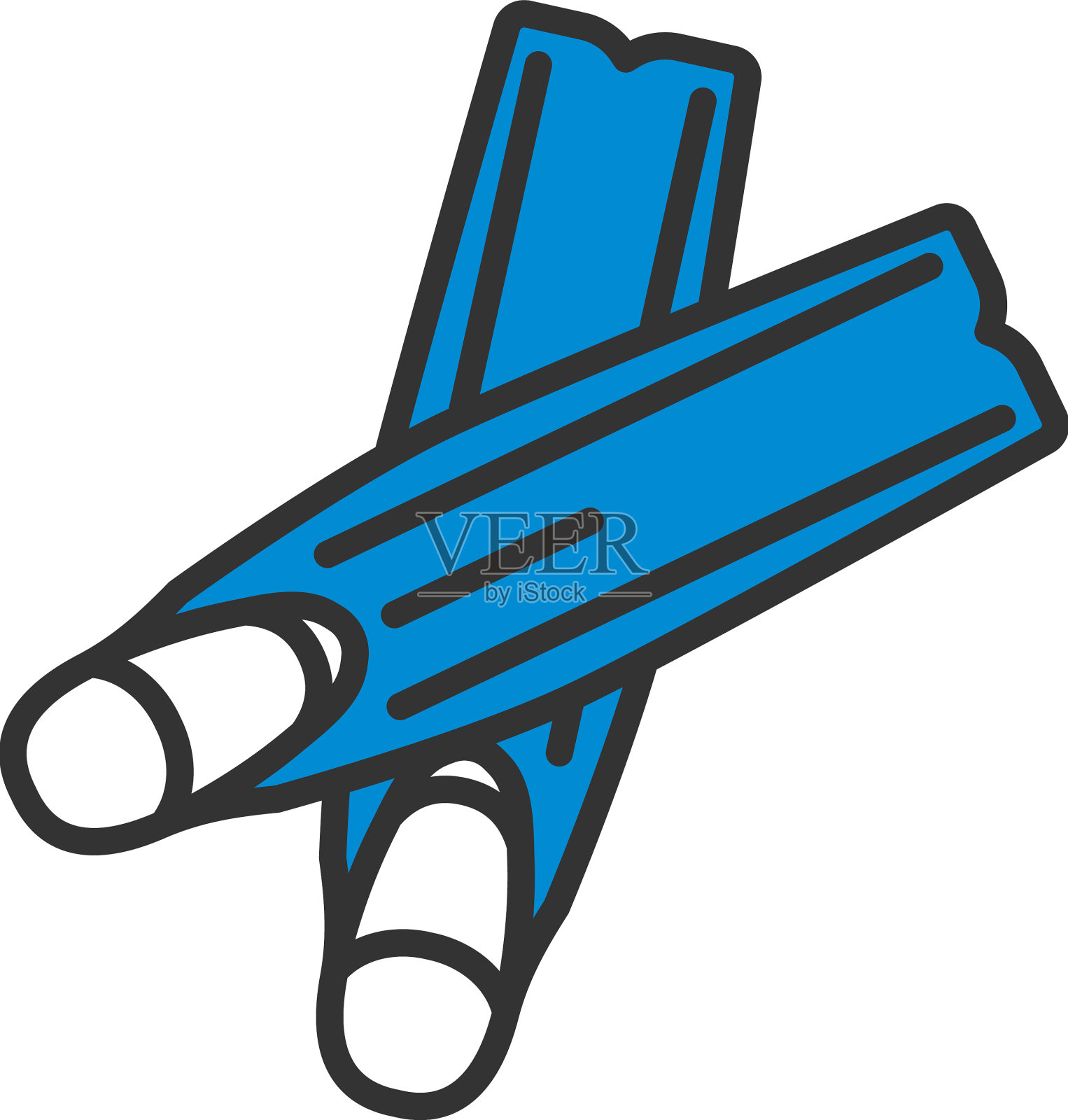 游泳鳍状肢的图标设计元素图片