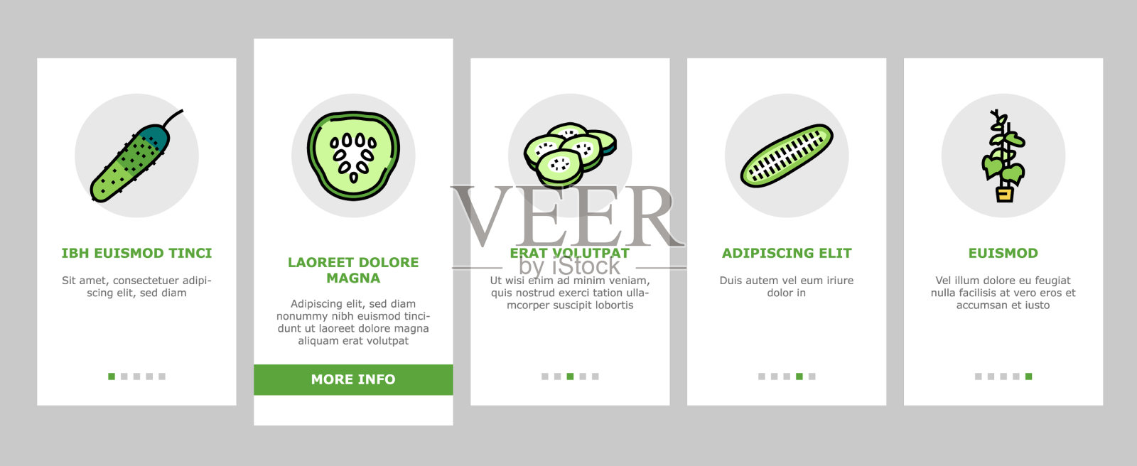 黄瓜天然生物蔬菜上的图标插画图片素材