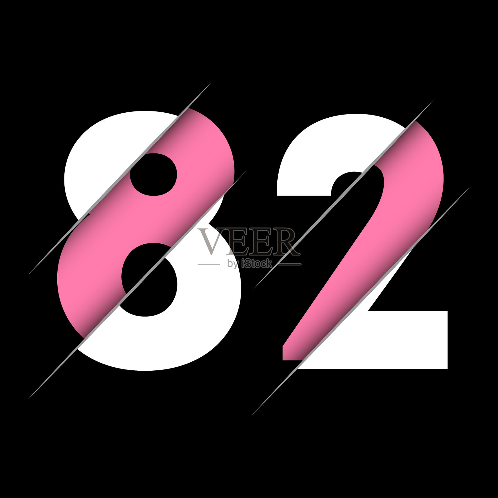 82 82号logo设计具有创意和剪裁插画图片素材
