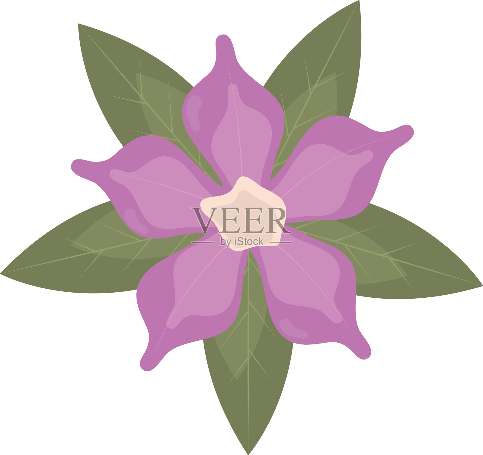 紫色花朵图标设计元素图片