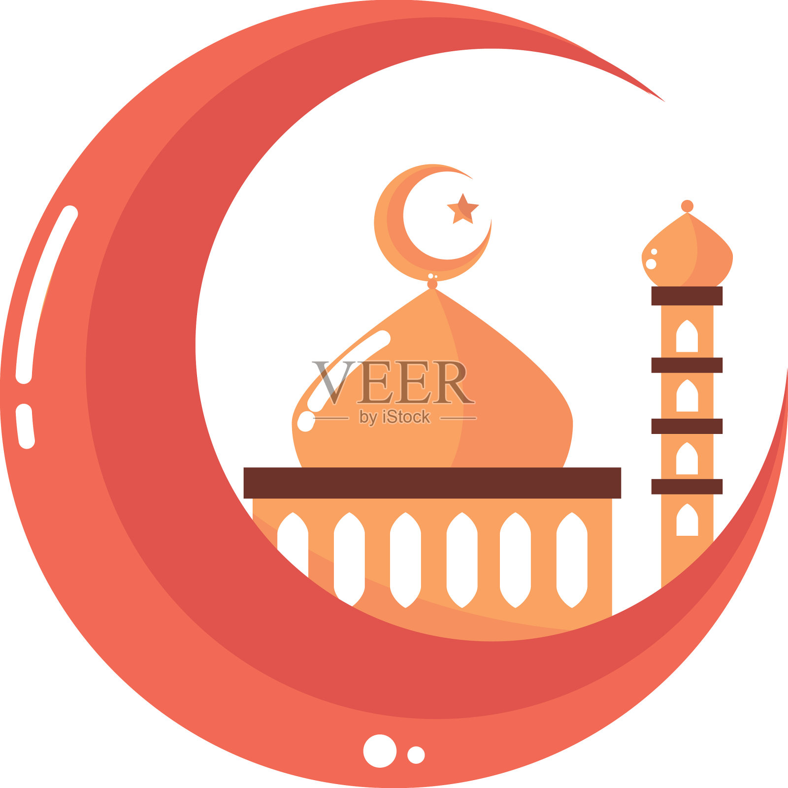 伊斯兰教寺院的月亮设计元素图片