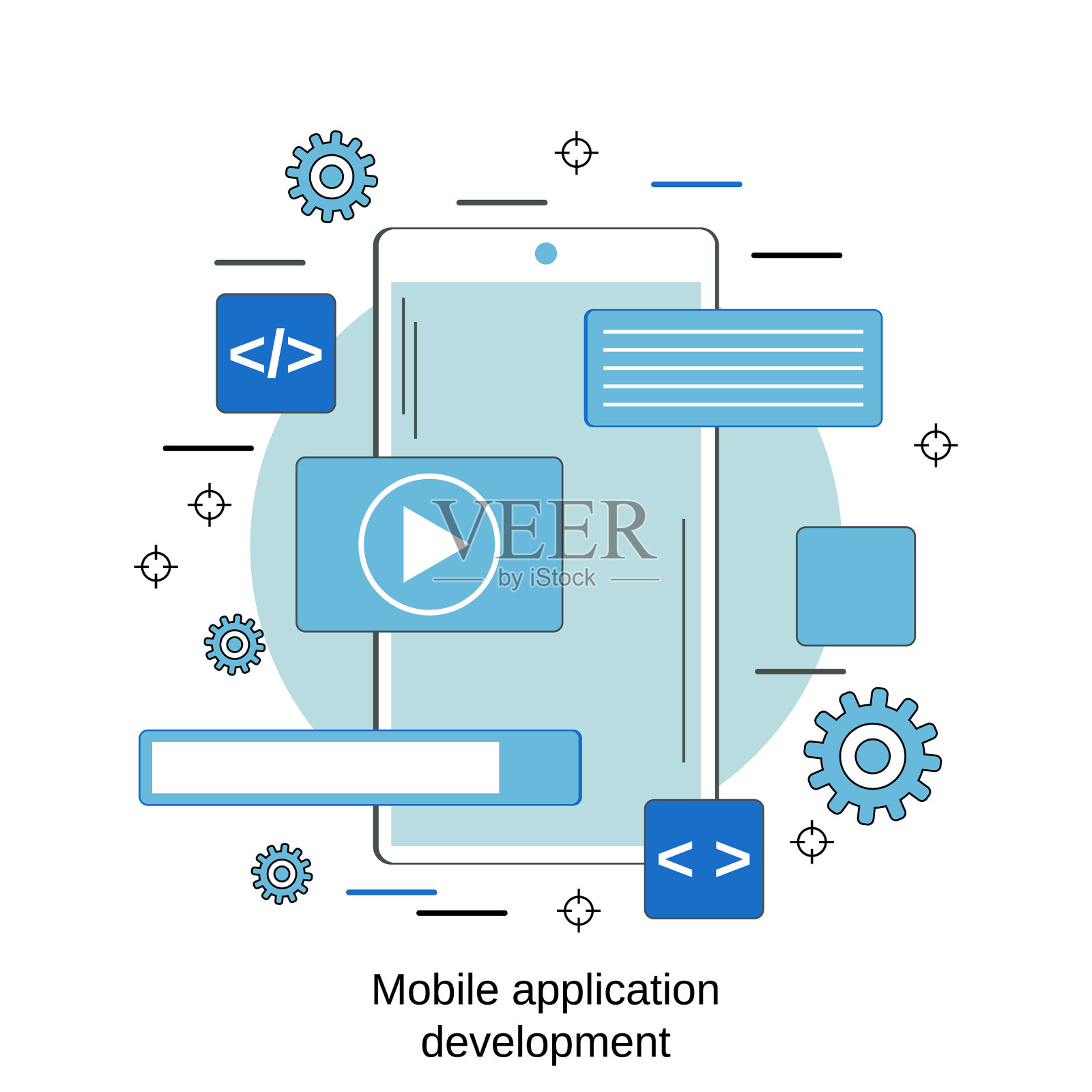 移动应用程序开发插画图片素材