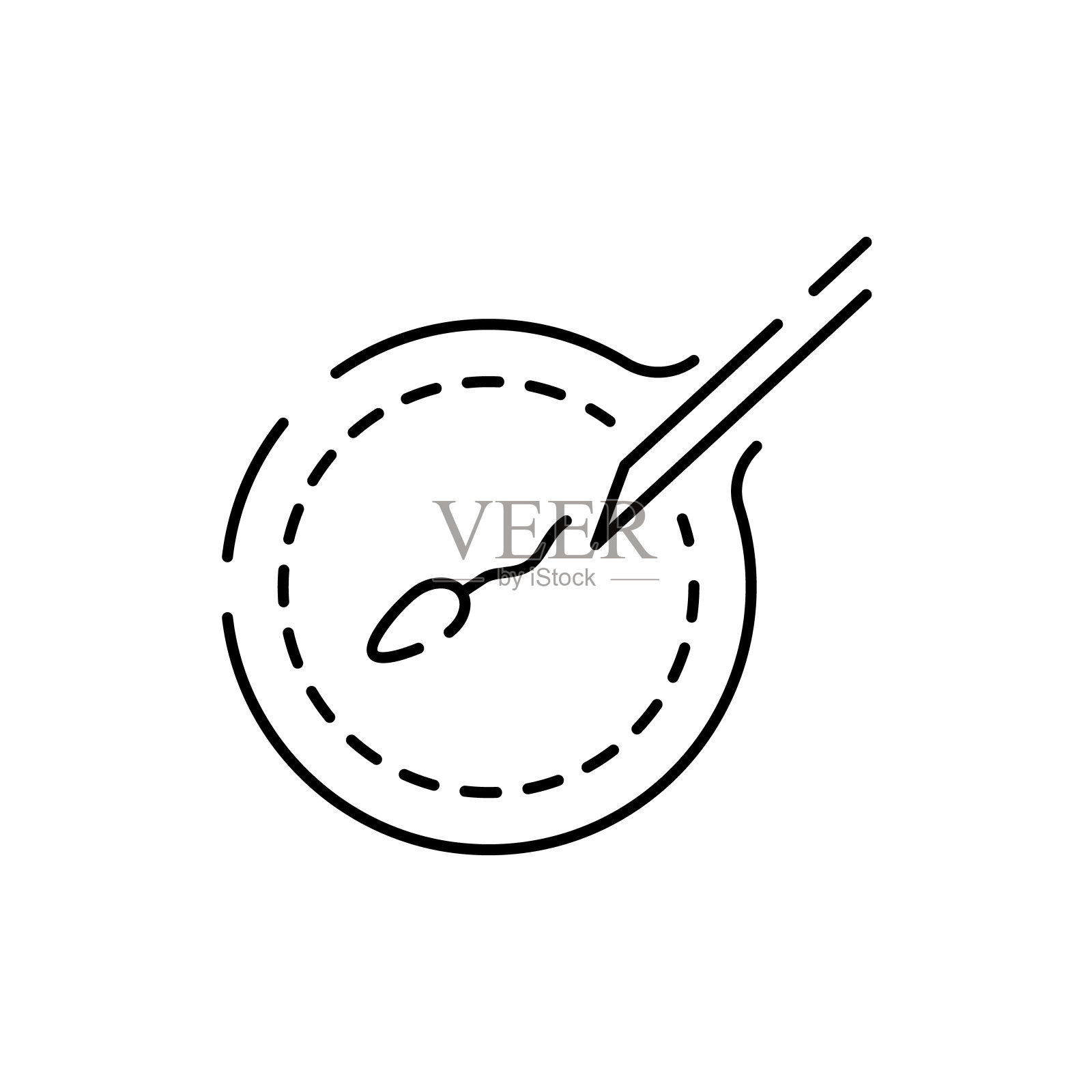 孕期护理线性图标。产前时期。母亲,为人父母。期待宝贝。医疗过程。细线说明。轮廓的象征。精子、细胞和卵巢插画图片素材