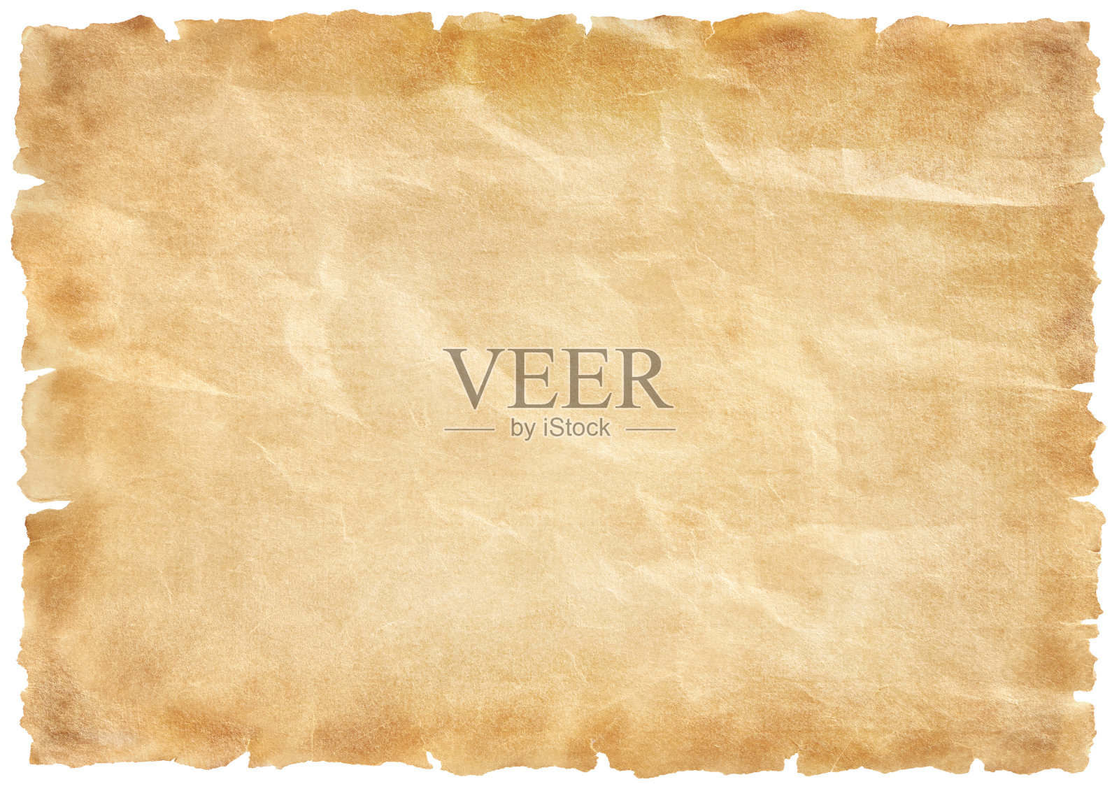 旧的烤盘纸，陈年或纹理孤立在白色背景照片摄影图片