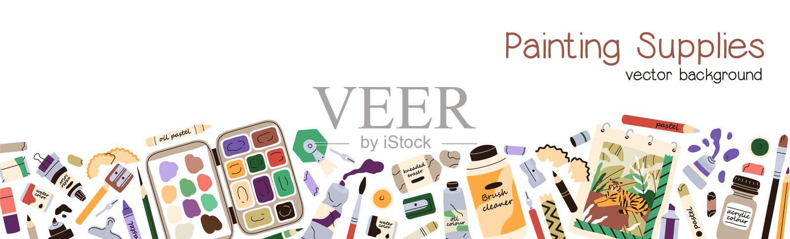 横幅与艺术供应边境宣传背景插画图片素材