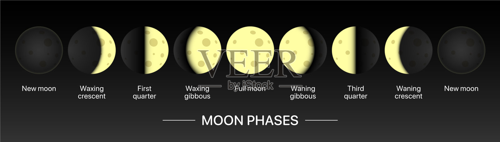 月光运动日历横横幅插画图片素材