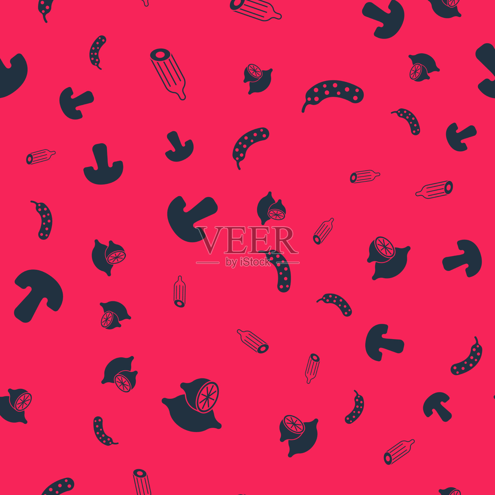 放上柠檬鲜黄瓜菇图标素材