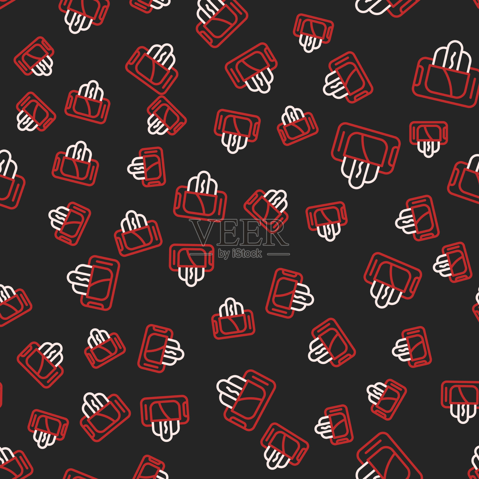 在线订餐手机图标孤立插画图片素材