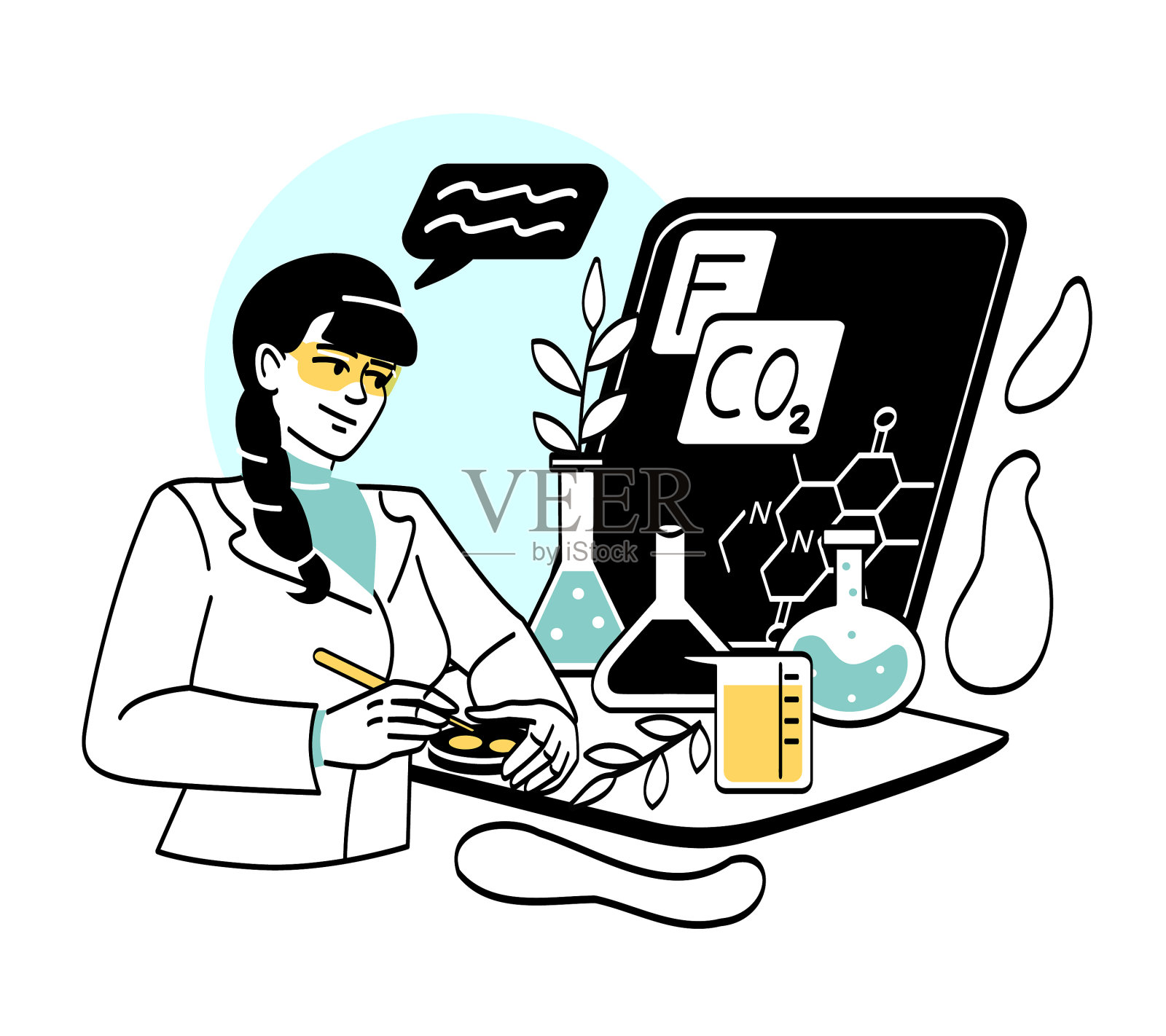 科学研究的概念设计元素图片